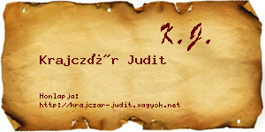Krajczár Judit névjegykártya